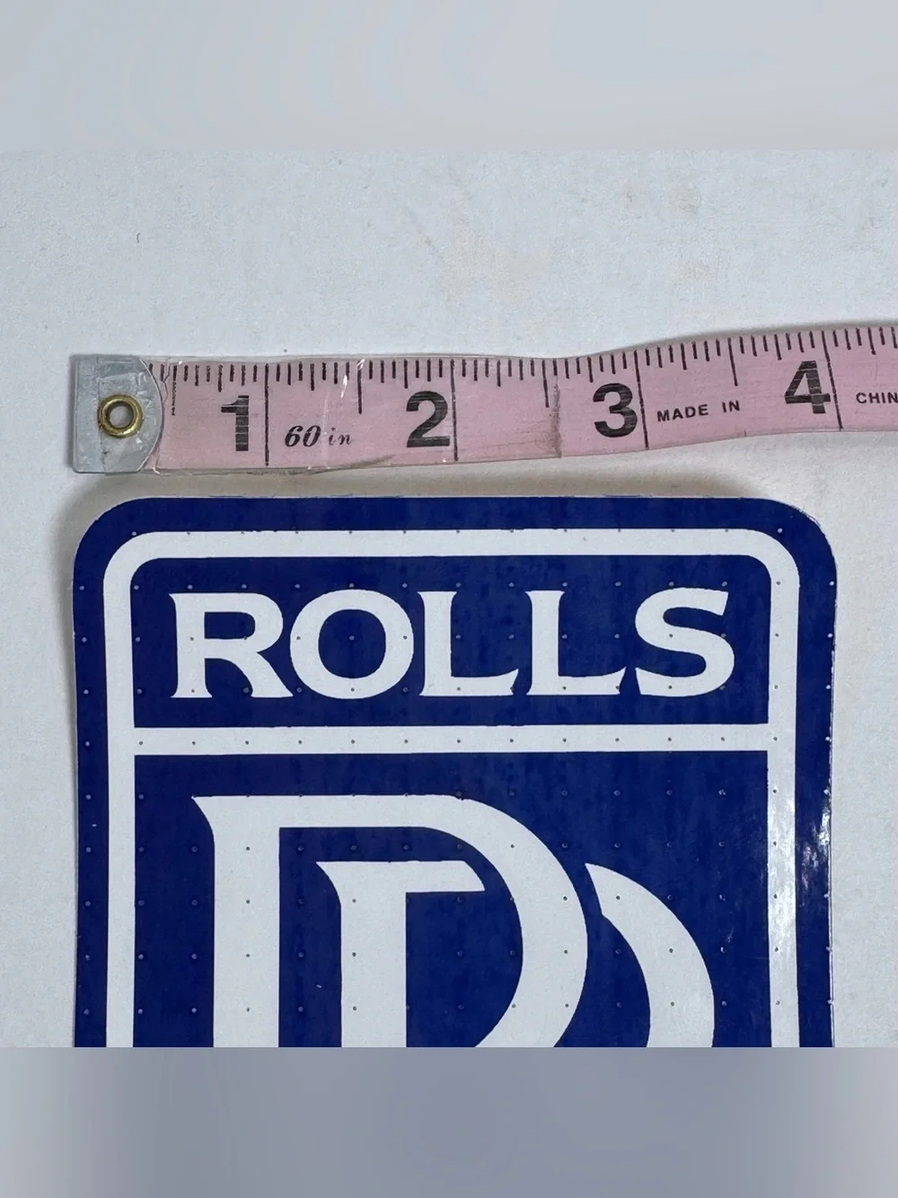 Vintage Rolls Royce RR Logo Decal Sticker 3M Scotchcal 4x6.5 Dealer Promo NOS
